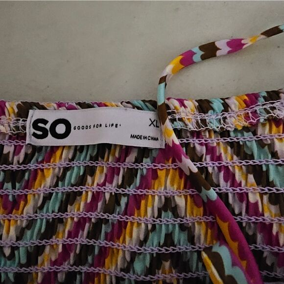 SO Tiny tops XL multicolored strappy NWT - Picture 7 of 9